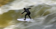 Surf's down! Munich, until now an inland surfing hotspot, has lost its biggest wave