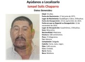 Desapareció Ismael hace casi dos meses en Cuauhtémoc