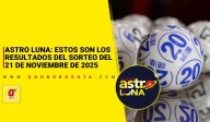 Astro Luna: estos son los resultados del sorteo del 21 de noviembre de 2025