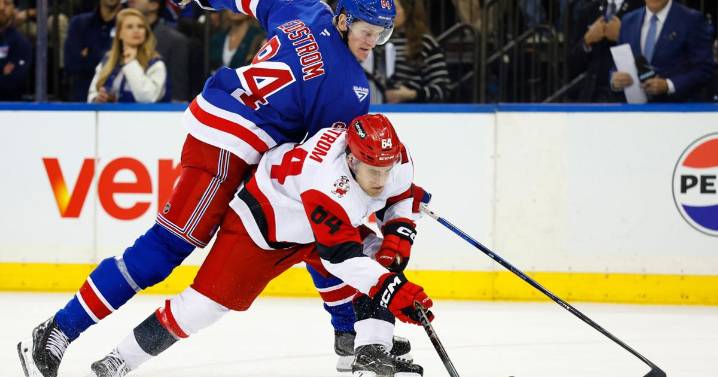 Carolina rookies Legault, Nystrom make team history by scoring 1st NHL points in win over Sabres