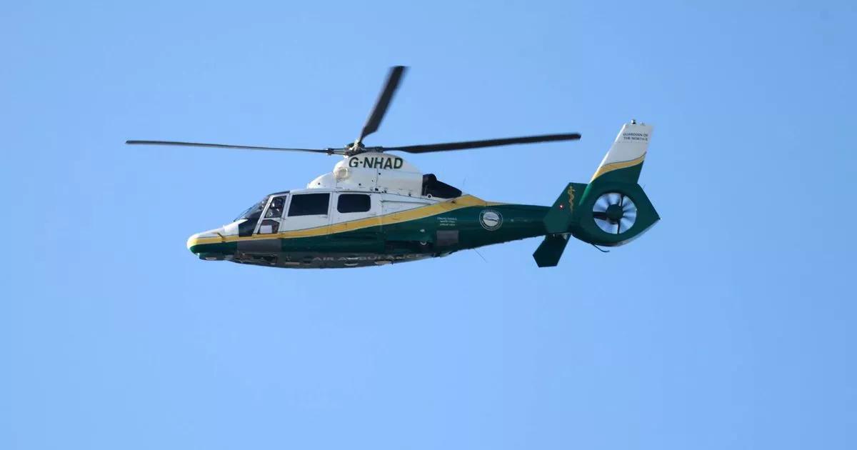 Injured North East school pupil rushed to hospital after air ambulance alert