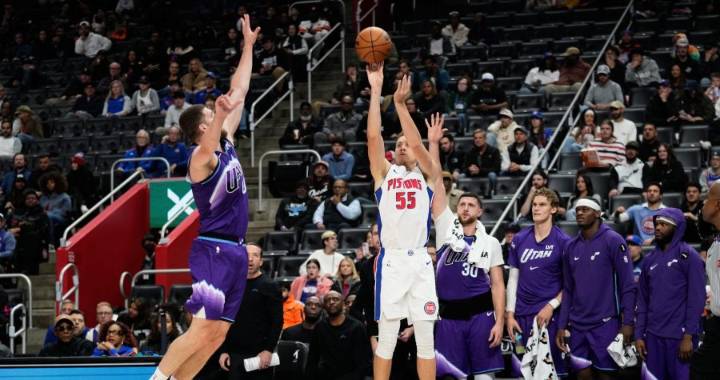Despite Mykhailiuk's career night, Jazz fall to Pistons