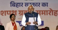Bihar Nitish assumes charge in Bihar with Samrat, Vijay as his deputies