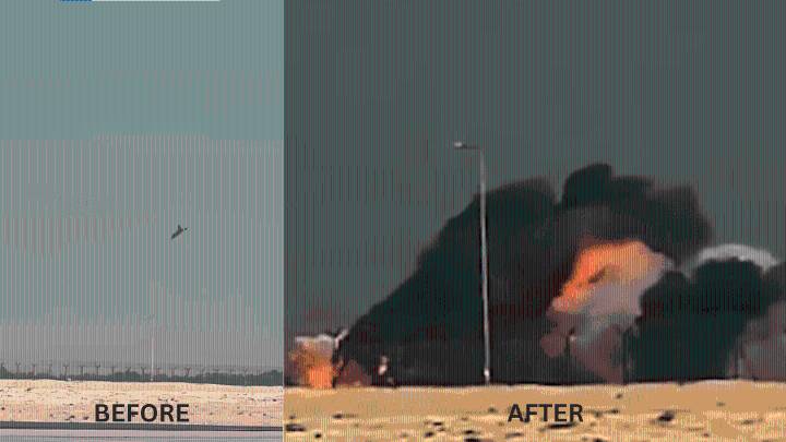 Tejas fighter aircraft crashes at Dubai Air Show
