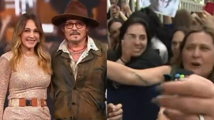 Furor por Johnny Depp: así lo recibieron sus fanáticos y Vero Lozano en Telefe