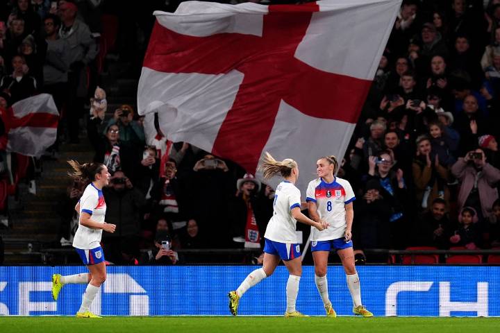 Georgia Stanway treble helps England thrash China at Wembley