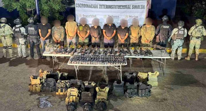 Deja enfrentamiento armado 5 muertos y 9 personas detenidas en Culiacán, Sinaloa