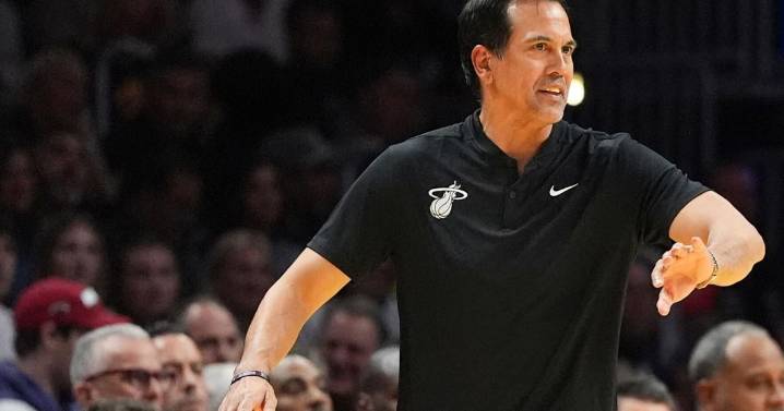 Erik Spoelstra had no idea why he was getting drenched in the locker room. His 800th win was why