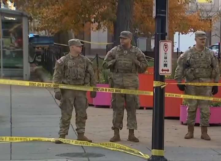Balean a elementos de la Guardia Nacional cerca de la Casa Blanca; Trump llama “animal” al agresor