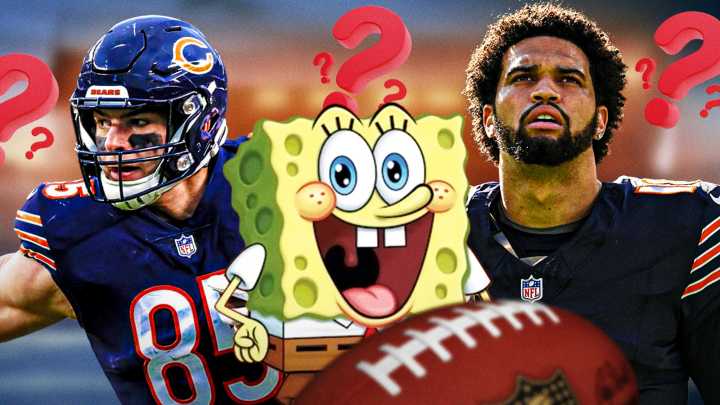 Why Bears’ Cole Kmet mentioned SpongeBob in praise of Caleb Williams’ development