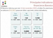 Banxico da a conocer los indicadores financieros del al 14 de noviembre