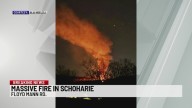 Crews battle massive fire on Floyd Mann Road in Schoharie