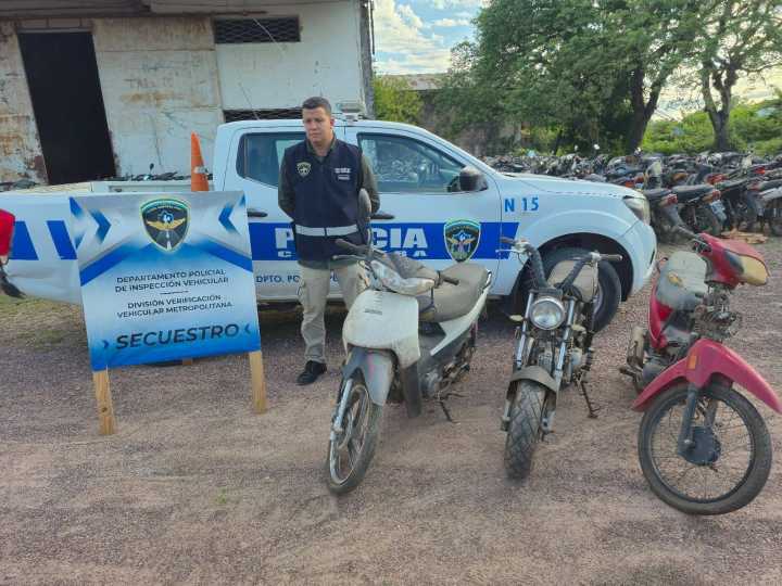 Recuperan varias motos con pedido de secuestro y detienen a un hombre buscado por violencia de género