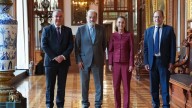 Carlos Slim y líder del CCE visitan a Claudia Sheinbaum en Palacio Nacional