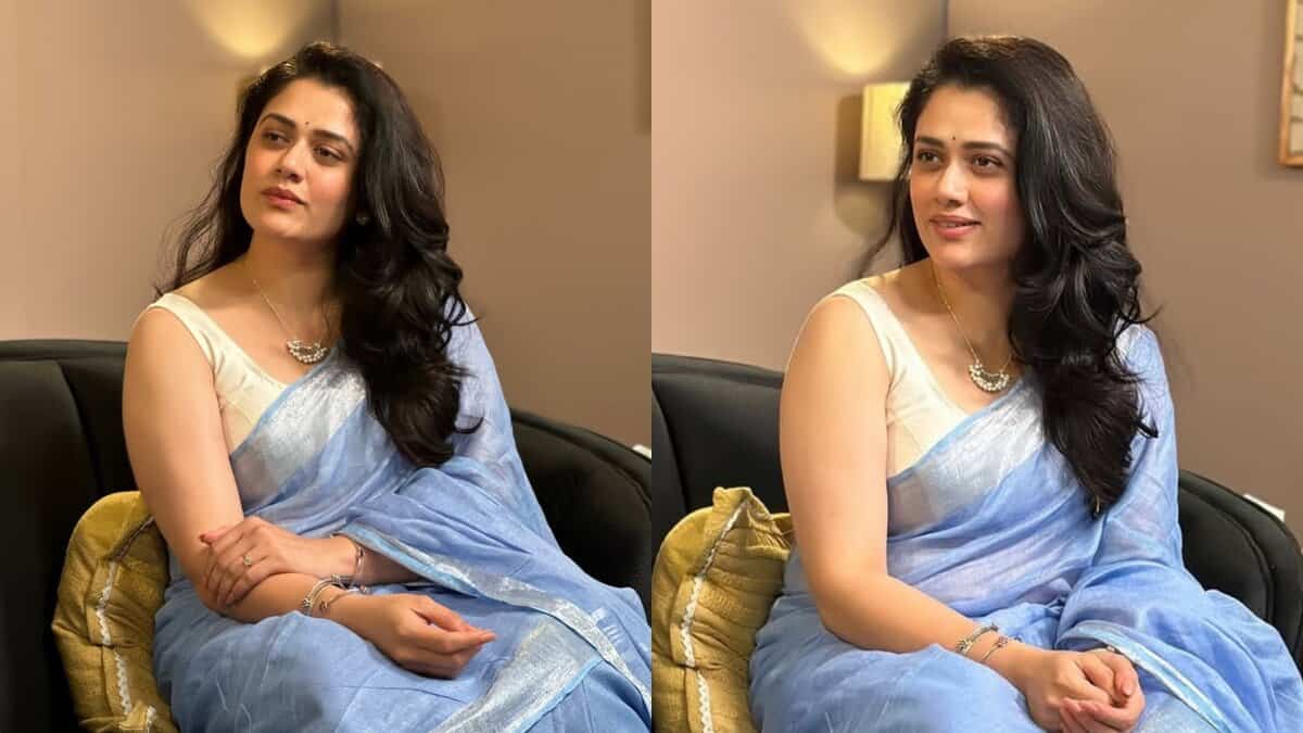 Internet is obsessed with this woman in blue saree: Who is she?