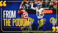 From the Podium: Sean McVay, Matthew Stafford, Cobie Durant, Kobie Turner and Davante Adams on Rams' blowout win over Tampa Bay on Sunday Night Football