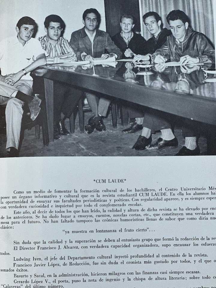 La generación 64-66 del CUM felicita a Gonzalo Celorio por el Premio Cervantes