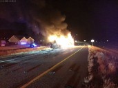 I-84 exit closes after semitruck catches fire in Summit County; no injuries reported
