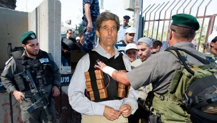 Israel Asks John Kerry To Remove Explosive Vest Before Entering Country