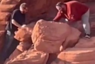 Two men get probation after pushing rock formation off cliff at Lake Mead