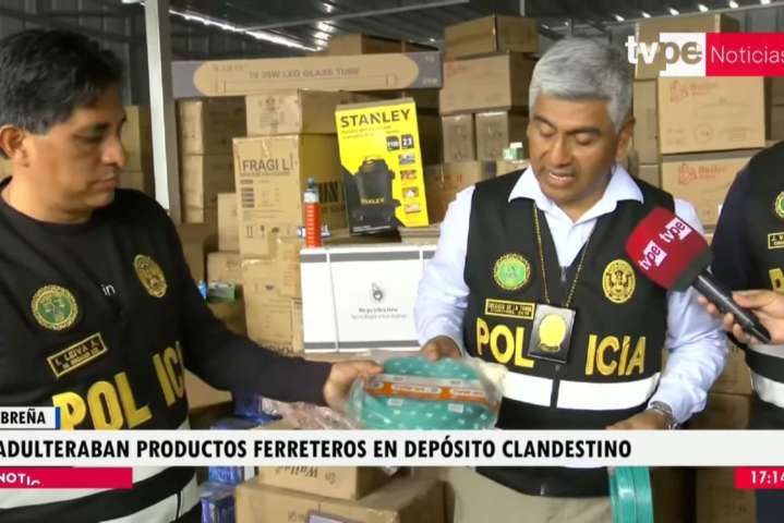 PNP: incautan en Breña productos ferreteros adulterados valorizado en un millón de soles