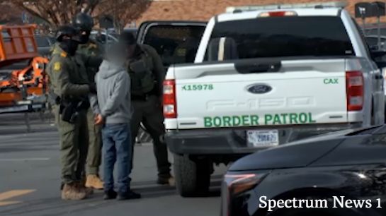 U.S. Border Patrol agents detaining people in Charlotte