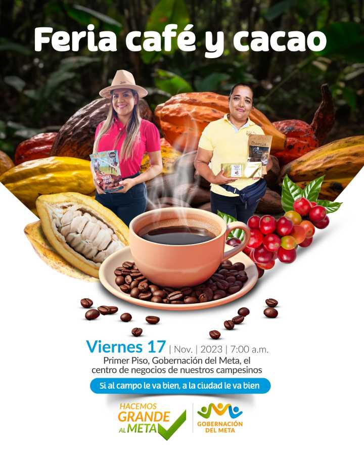 Hoy viernes es la gran ‘Feria del café y el cacao’ del Meta