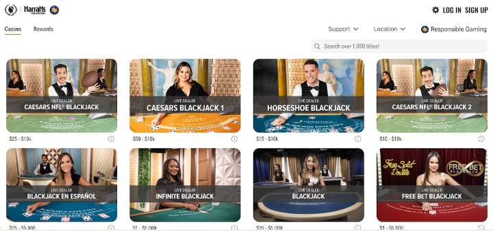 Caesars Palace Casino live dealer blackjack review