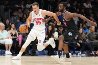 Pistons hang on in high-scoring affair, beat Heat to snap two