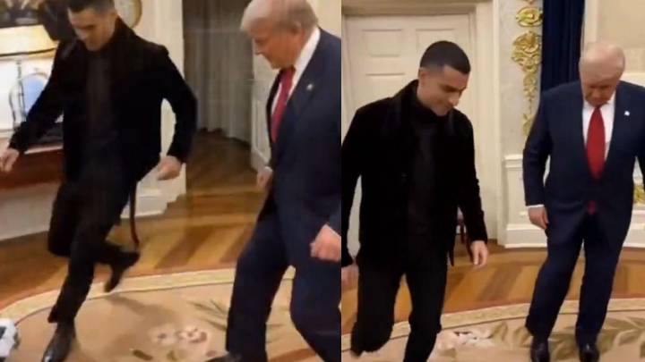 Ronaldo ‘plays football’ with President Trump during White House visit; but there’s a catch