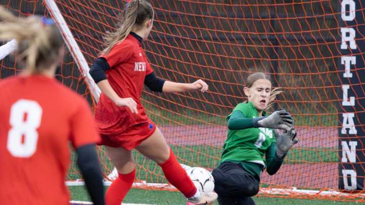 Aquinas girls soccer defeats New Hartford in state semifinals