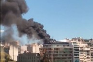 Incendio en Recoleta. 200 evacuados y una columna de humo negro en Alvear y 9 de Julio
