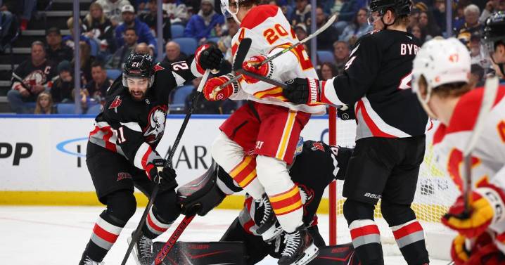 Morgan Frost breaks 3rd-period tie, NHL-worst Flames beat Sabres 6