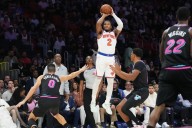 Knicks go ice-cold from deep again in wild ending, lose to Heat 115