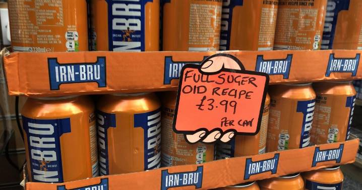 Sugar tax rules to affect Irn-Bru, Pepsi, 7Up and milkshake