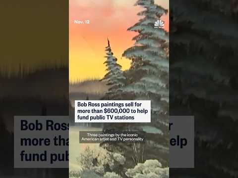Bob Ross paintings sell for more than $600,000 to help fund public TV stations