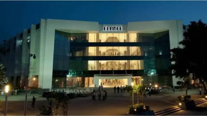 To ensure compliance with sanctioned building plans, demolition drive carried out at Elante Mall