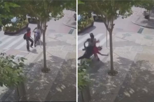 Motociclista invade cicloruta y arrolla a mujer en pleno centro de Santa Marta