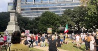 Protestors rally in Lafayette Square against immigration sweeps, end of NOPD consent decree