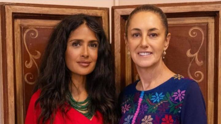 Claudia Sheinbaum se reúne con la actriz Salma Hayek