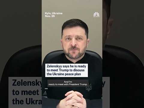 Zelenskyy says he is ready to meet with Trump to discuss the Ukraine peace plan