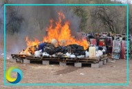 Incineran más de una tonelada de narcóticos en Culiacán, Sinaloa