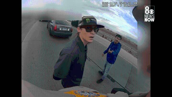 Las Vegas police release video of deadly road-rage shooting: 'My kid is dead'