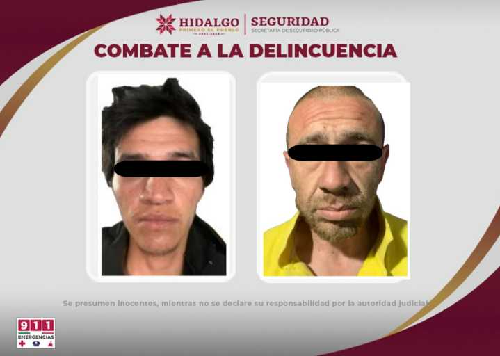 Asegura SSPH a dos individuos con 500 dosis de droga en Mineral de la Reforma