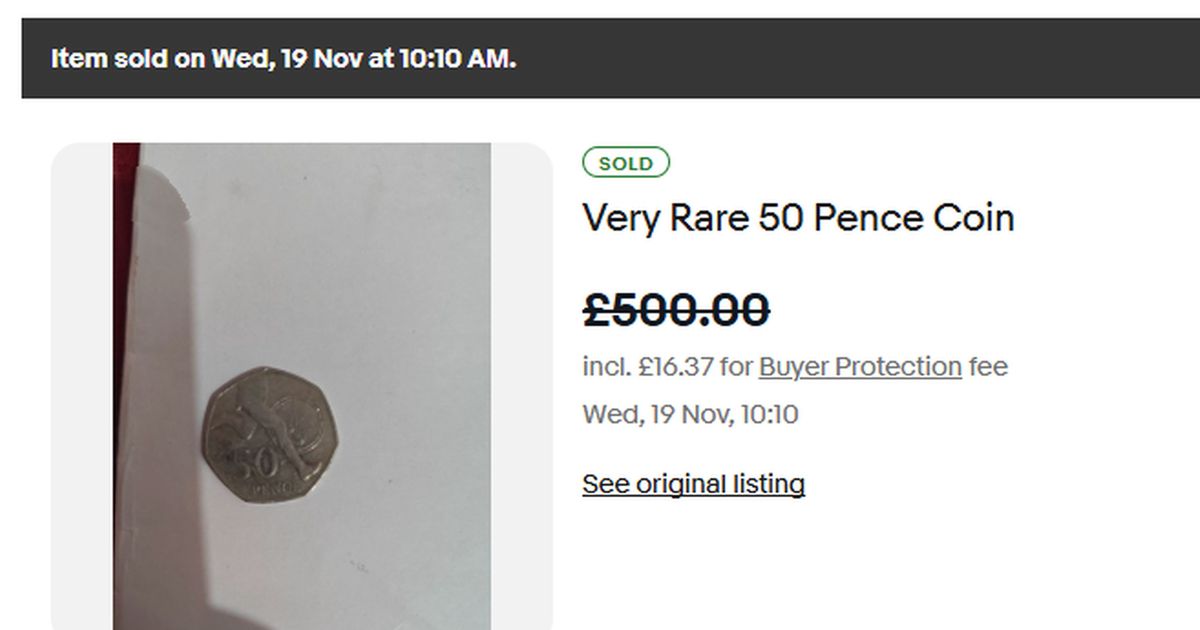 'Very rare' 50p coin in honour of Roger Bannister sells for almost 1,000 times its face value