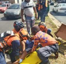 Choque entre moto y vehículo dejó un lesionado en la Av. España