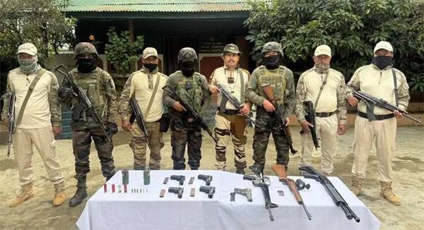 Arms cache, drugs worth Rs 1 crore seized in Manipur; two peddlers arrested