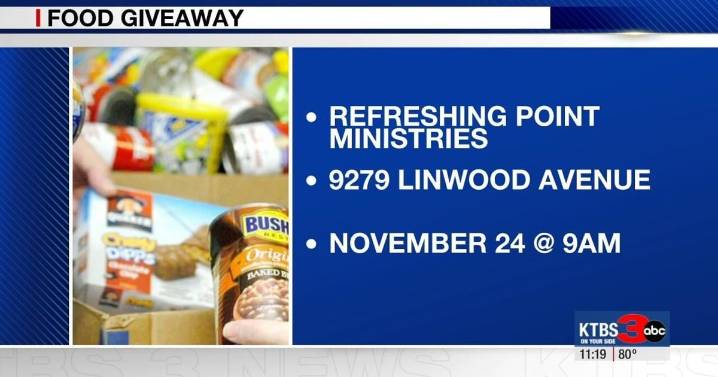 Thanksgiving food giveaway