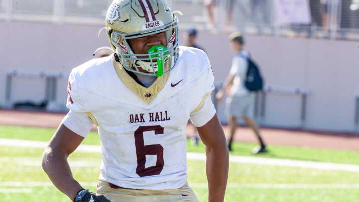 Hear Oak Hall football junior Darius Medley speak after the Eagles SSAA Class 3A Championship