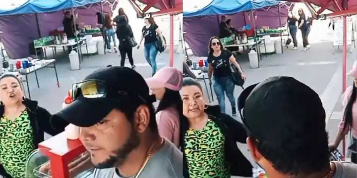 (VIDEO) Agresión xenófoba en Chile: mujer destruyó el puesto de comida de una pareja venezolana